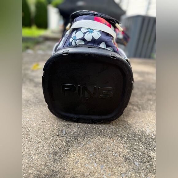 PING HOOFER Lite Black Floral Tropic Hawaii Multi Color Stand Golf Bag Divider - Picture 12 of 15